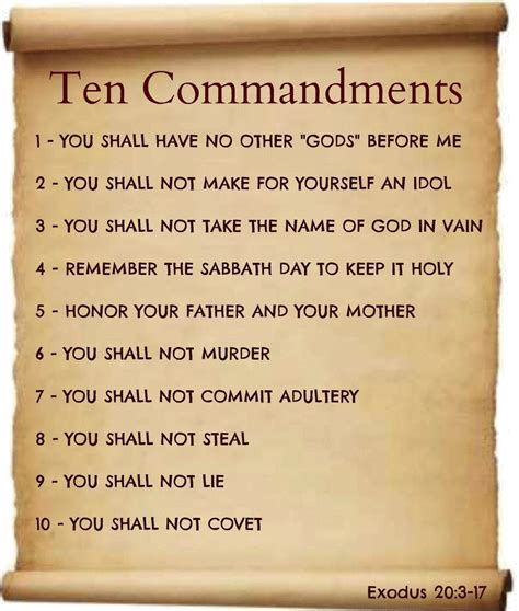 ten commandments of god